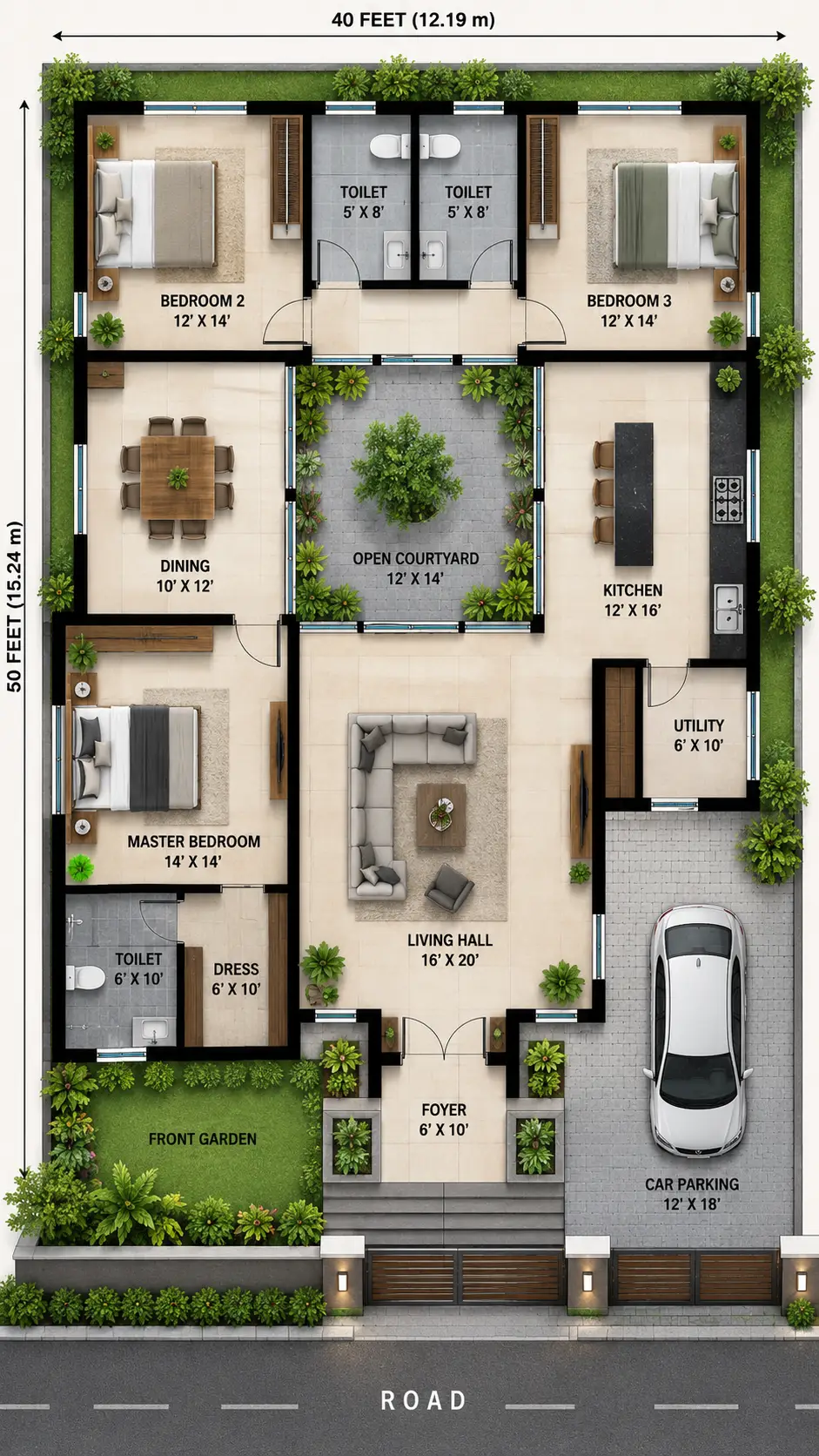 House floor plan @ 2000sqft